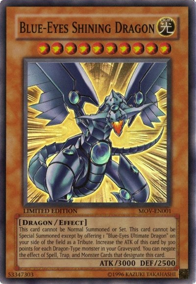 Blue-Eyes Shining Dragon [MOV-EN001] Super Rare | GnG Games