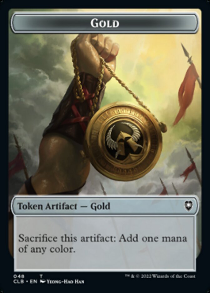 Gold // Dragon Double-sided Token [Commander Legends: Battle for Baldur's Gate Tokens] | GnG Games