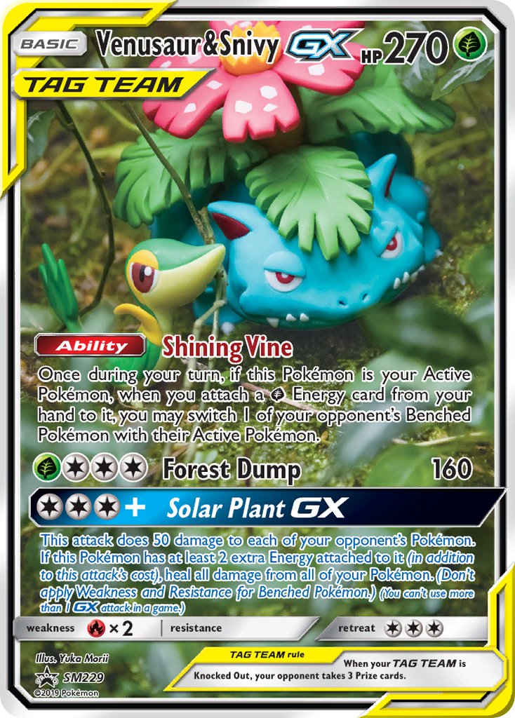 Venusaur & Snivy GX (SM229) [Sun & Moon: Black Star Promos] | GnG Games