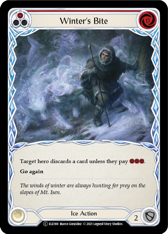 Winter's Bite (Red) [U-ELE169] Unlimited Rainbow Foil | GnG Games