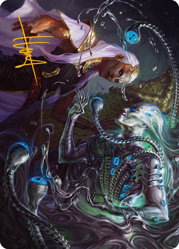 Mirage Mockery Art Card (Gold-Stamped Signature) [Phyrexia: All Will Be One Art Series] | GnG Games