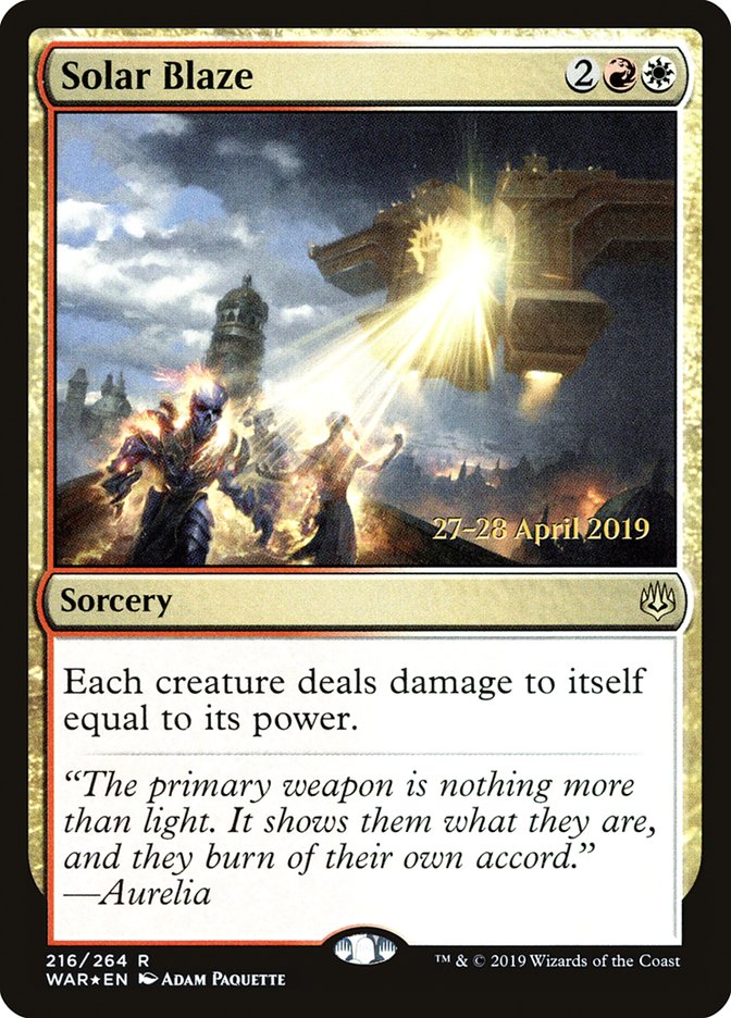 Solar Blaze  [War of the Spark Prerelease Promos] | GnG Games