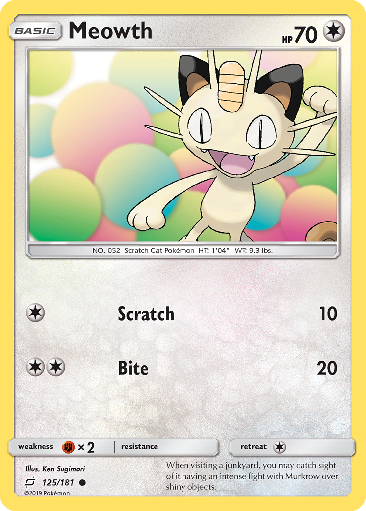 Meowth (125/181) [Sun & Moon: Team Up] | GnG Games