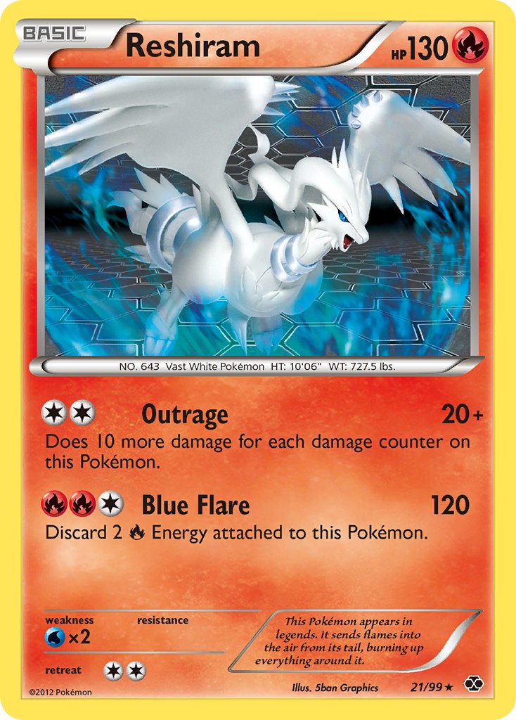 Reshiram (21/99) (Theme Deck Exclusive) [Black & White: Next Destinies] | GnG Games