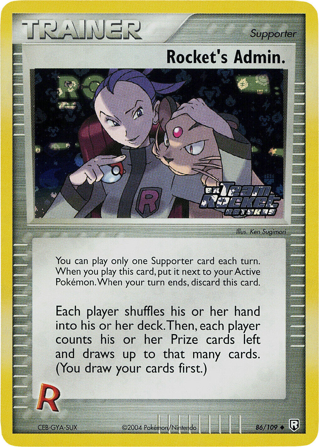 Rocket's Admin. (86/109) (Stamped) [EX: Team Rocket Returns] | GnG Games