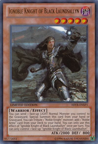 Ignoble Knight of Black Laundsallyn [ABYR-ENSP1] Ultra Rare | GnG Games