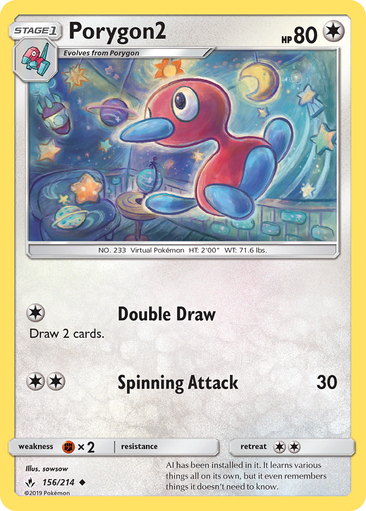 Porygon2 (156/214) [Sun & Moon: Unbroken Bonds] | GnG Games