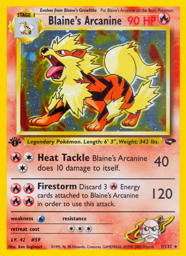 Blaine's Arcanine (1/132) [Gym Challenge 1st Edition] | GnG Games