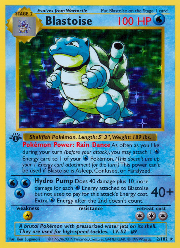 Blastoise (2/102) (Shadowless) [Base Set 1st Edition] | GnG Games