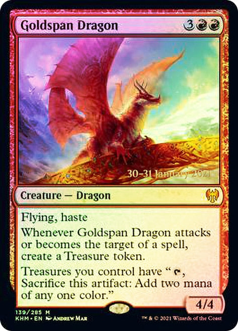 Goldspan Dragon  [Kaldheim Prerelease Promos] | GnG Games