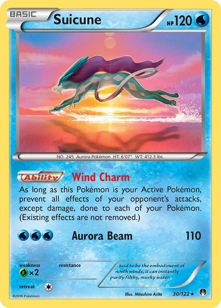 Suicune (30/122) (Cosmos Holo) (Blister Exclusive) [XY: BREAKpoint] | GnG Games