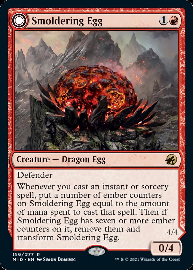 Smoldering Egg // Ashmouth Dragon [Innistrad: Midnight Hunt] | GnG Games