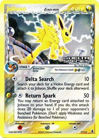 Jolteon (7/113) (Delta Species) (Stamped) [EX: Delta Species] | GnG Games