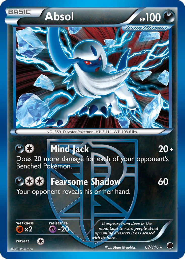 Absol (67/116) (Moltres Legendary Battle Deck) (Theme Deck Exclusive) [Black & White: Plasma Freeze] | GnG Games