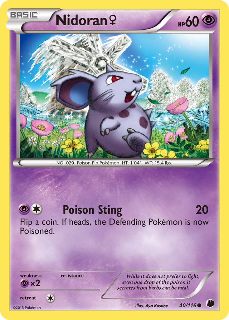 Nidoran (40/116) (Female) [Black & White: Plasma Freeze] | GnG Games