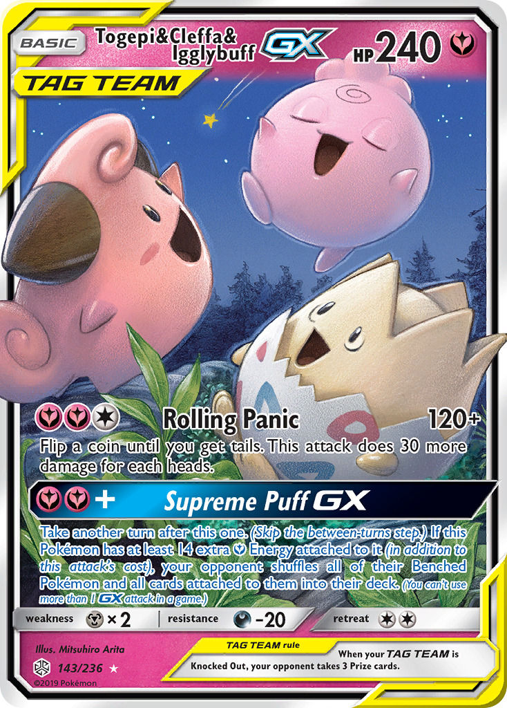 Togepi & Cleffa & Igglybuff GX (143/236) [Sun & Moon: Cosmic Eclipse] | GnG Games