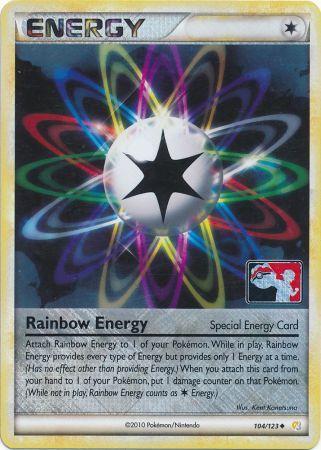 Rainbow Energy (104/123) (League Promo) [HeartGold & SoulSilver: Base Set] | GnG Games