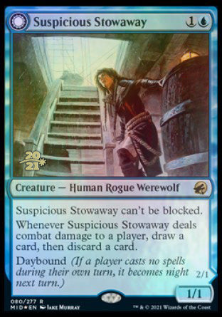 Suspicious Stowaway // Seafaring Werewolf [Innistrad: Midnight Hunt Prerelease Promos] | GnG Games