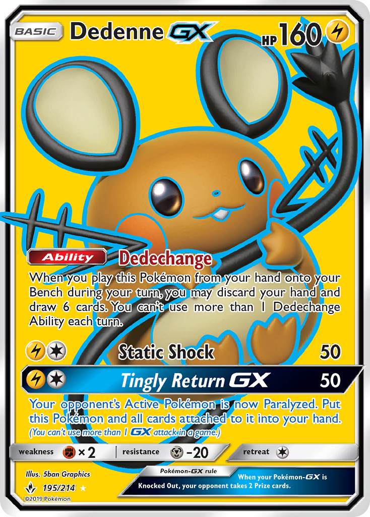 Dedenne GX (195/214) [Sun & Moon: Unbroken Bonds] | GnG Games