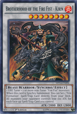 Brotherhood of the Fire Fist - Kirin [MP14-EN094] Rare | GnG Games