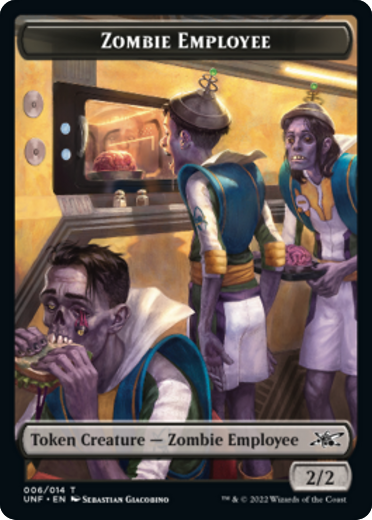 Zombie Employee // Food (011) Double-sided Token [Unfinity Tokens] | GnG Games