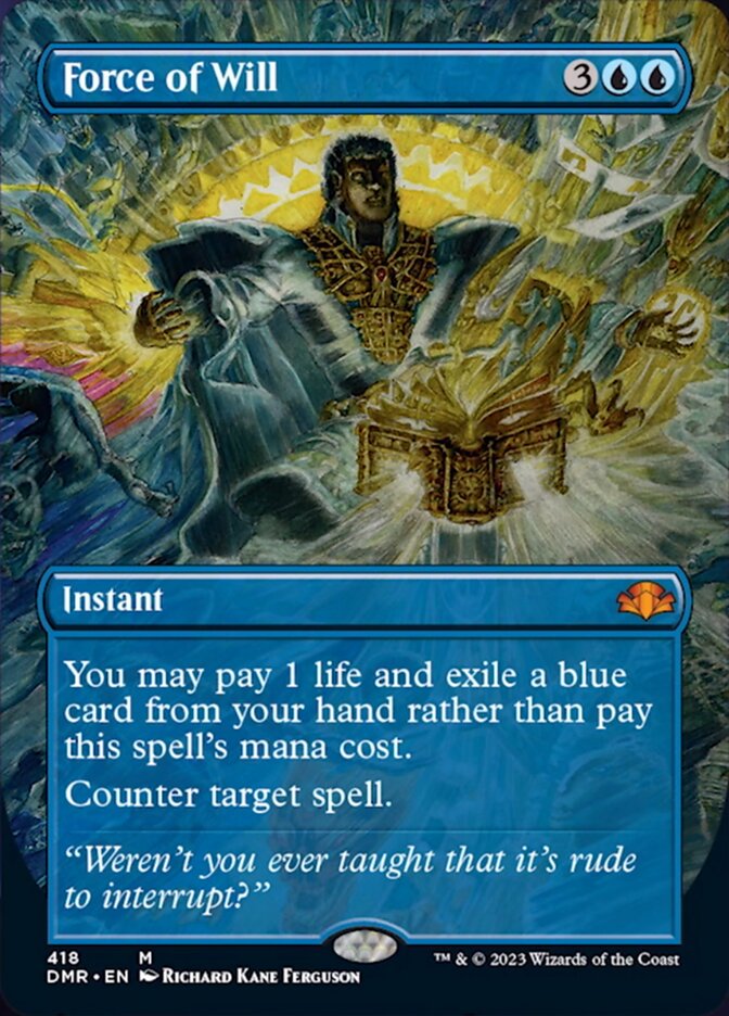Force of Will (Borderless Alternate Art) [Dominaria Remastered] | GnG Games