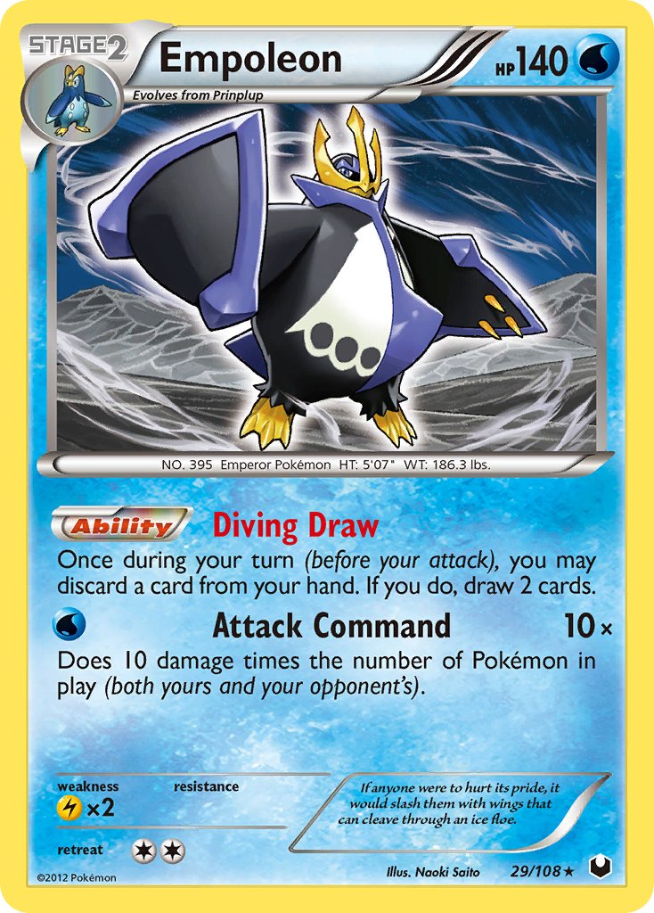 Empoleon (29/108) (Battle Arena Deck Exclusive) (Theme Deck Exclusive) [Black & White: Dark Explorers] | GnG Games