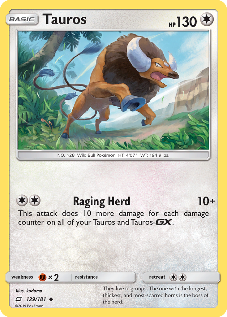 Tauros (129/181) [Sun & Moon: Team Up] | GnG Games