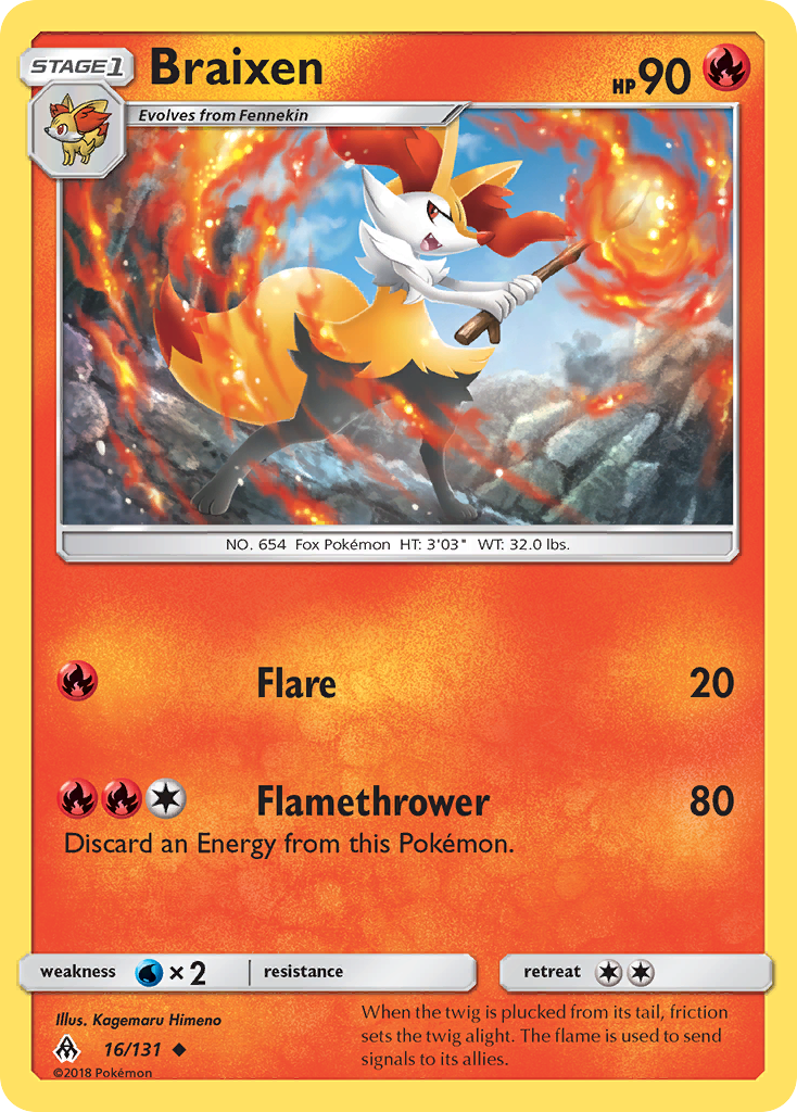 Braixen (16/131) [Sun & Moon: Forbidden Light] | GnG Games