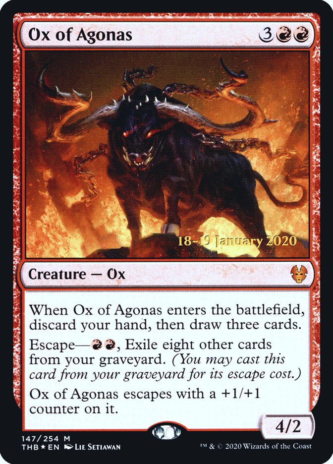 Ox of Agonas [Theros Beyond Death Prerelease Promos] | GnG Games