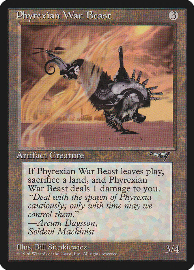 Phyrexian War Beast (Signature on Right) [Alliances] | GnG Games