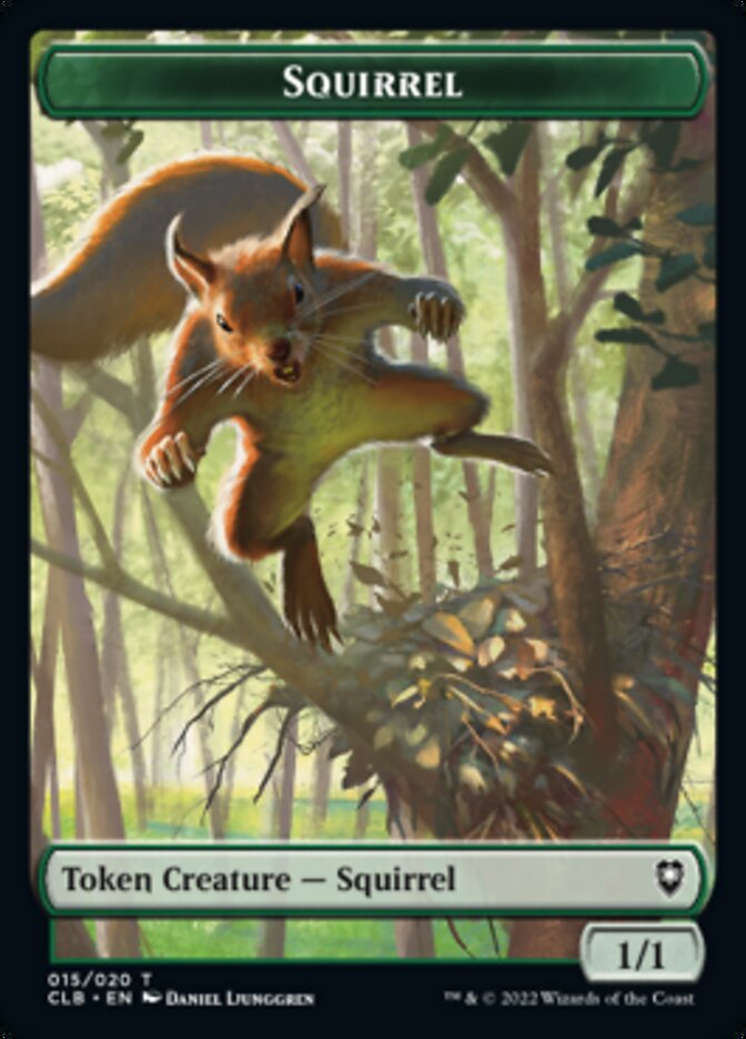 Treasure // Squirrel Double-sided Token [Commander Legends: Battle for Baldur's Gate Tokens] | GnG Games