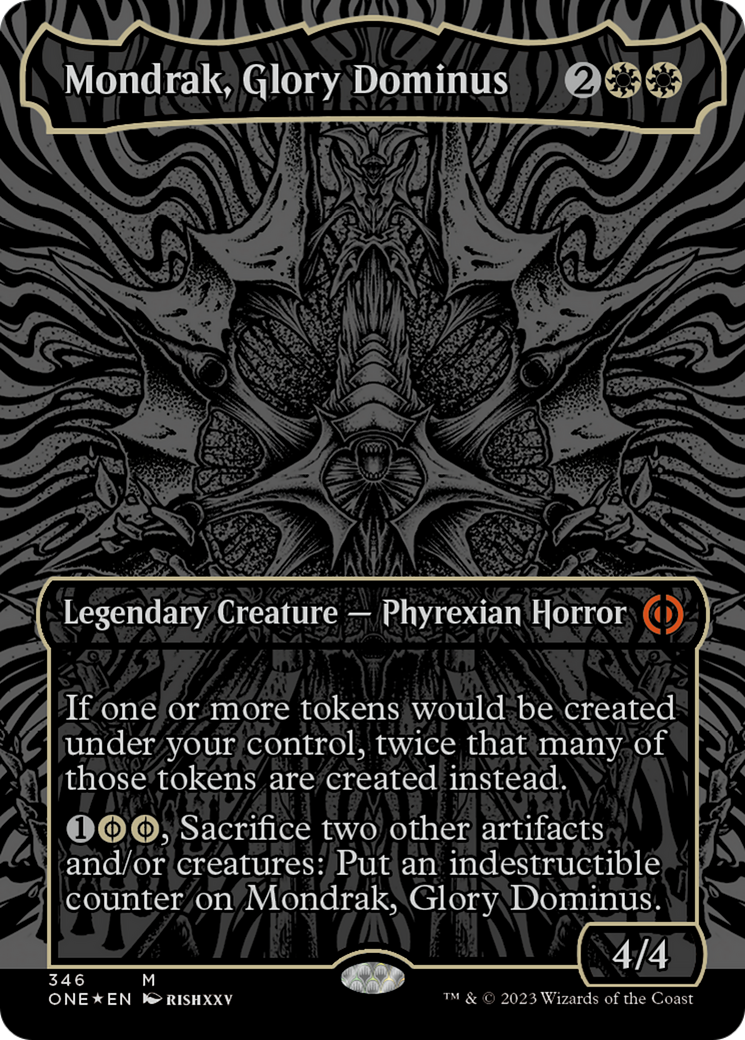 Mondrak, Glory Dominus (Oil Slick Raised Foil) [Phyrexia: All Will Be One] | GnG Games