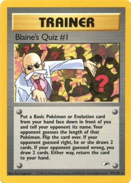 Blaine's Quiz #1 (97/132) [Gym Heroes Unlimited] | GnG Games