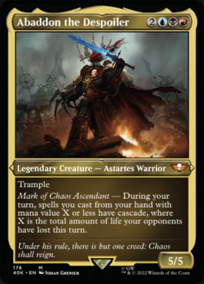 Abaddon the Despoiler (Display Commander) (Surge Foil) [Universes Beyond: Warhammer 40,000] | GnG Games