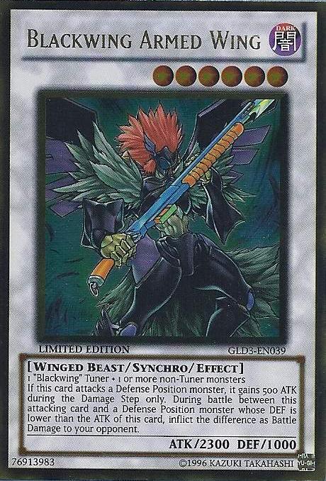 Blackwing Armed Wing [GLD3-EN039] Gold Rare | GnG Games