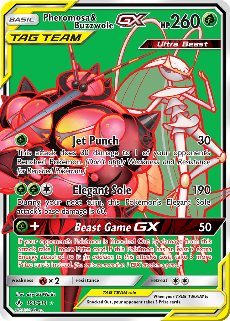 Pheromosa & Buzzwole GX (191/214) [Sun & Moon: Unbroken Bonds] | GnG Games