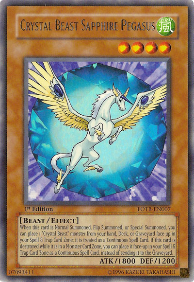 Crystal Beast Sapphire Pegasus [FOTB-EN007] Ultra Rare | GnG Games