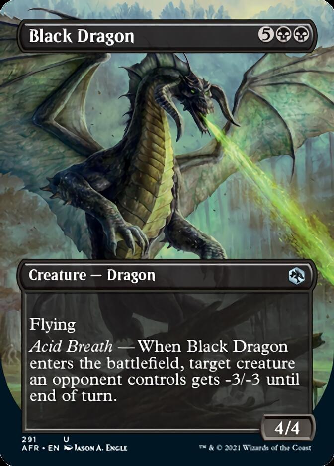 Black Dragon (Borderless Alternate Art) [Dungeons & Dragons: Adventures in the Forgotten Realms] | GnG Games