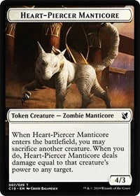 Heart-Piercer Manticore // Dragon Double-sided Token [Commander 2019 Tokens] | GnG Games