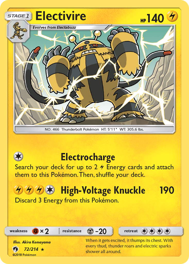 Electivire (72/214) [Sun & Moon: Lost Thunder] | GnG Games