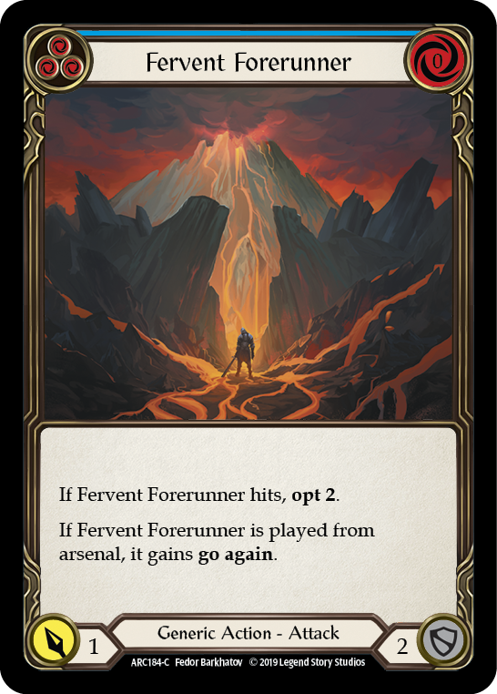 Fervent Forerunner (Blue) [ARC184-C] 1st Edition Rainbow Foil | GnG Games