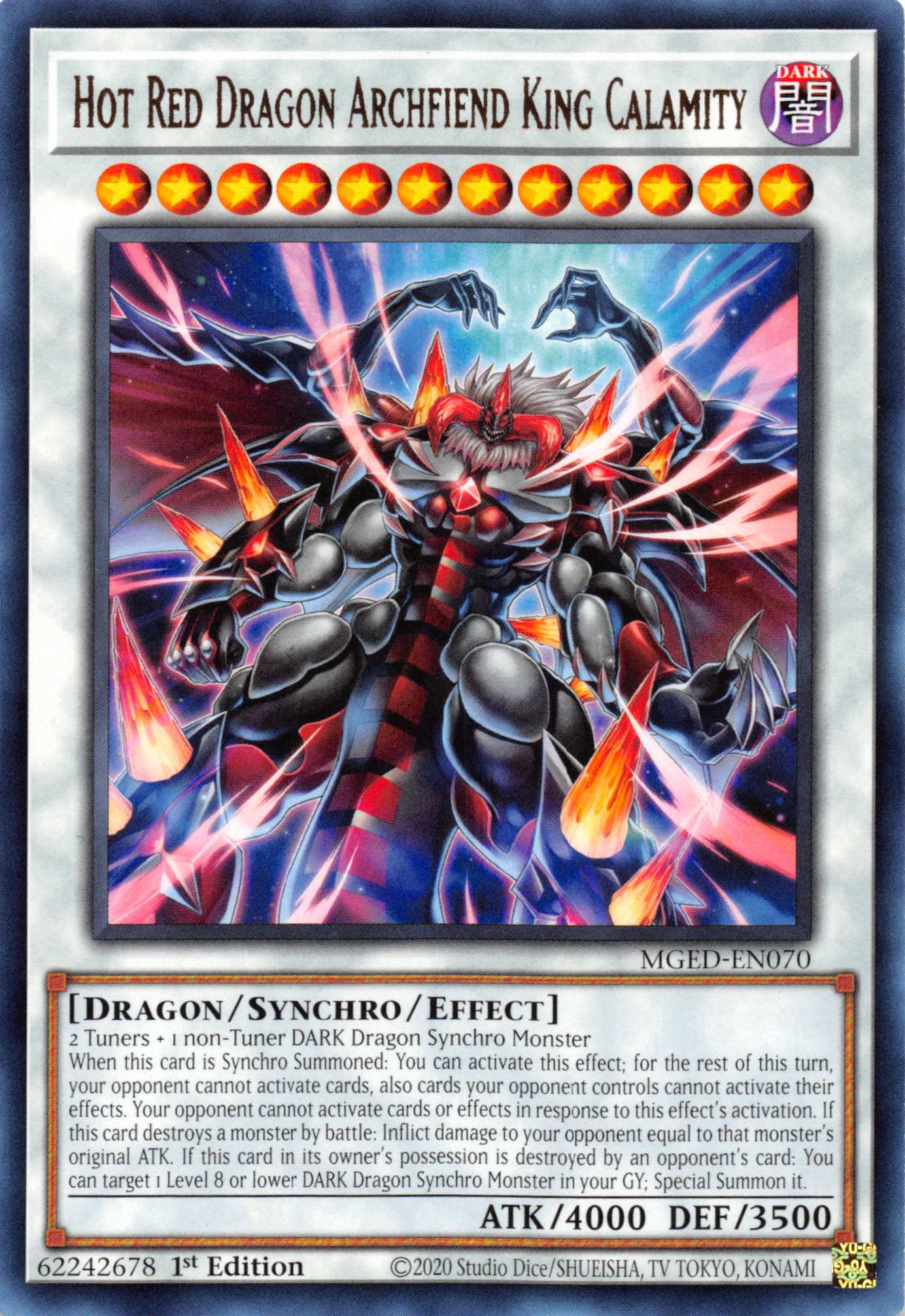 Hot Red Dragon Archfiend King Calamity [MGED-EN070] Rare | GnG Games