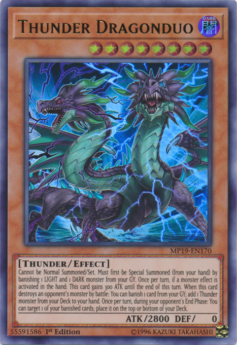 Thunder Dragonduo [MP19-EN170] Ultra Rare | GnG Games