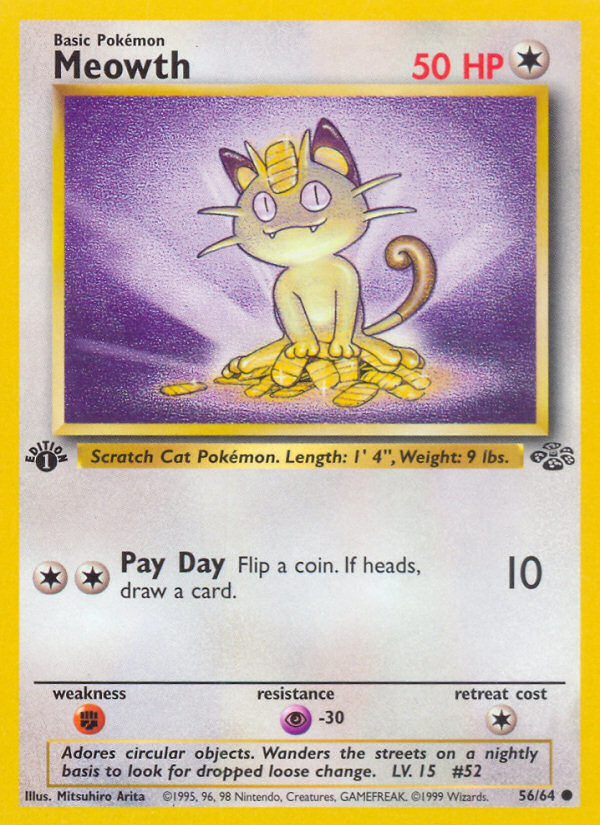 Meowth (56/64) [Jungle 1st Edition] | GnG Games