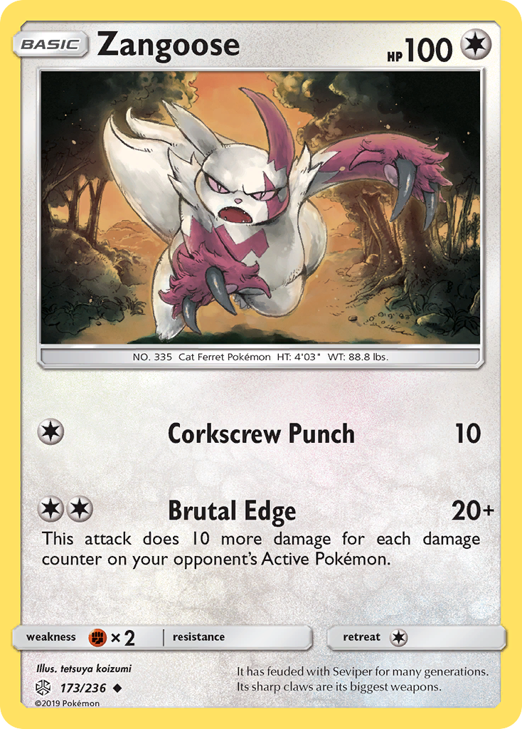 Zangoose (173/236) [Sun & Moon: Cosmic Eclipse] | GnG Games