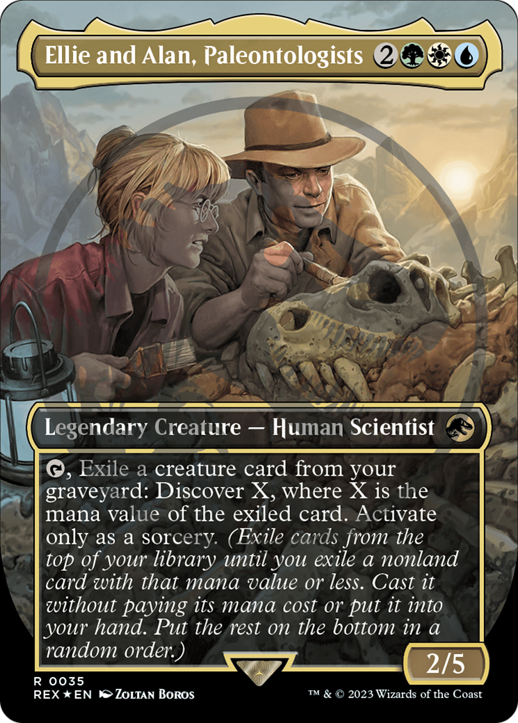 Ellie and Alan, Paleontologists Emblem (Borderless) [Jurassic World Collection Tokens] | GnG Games