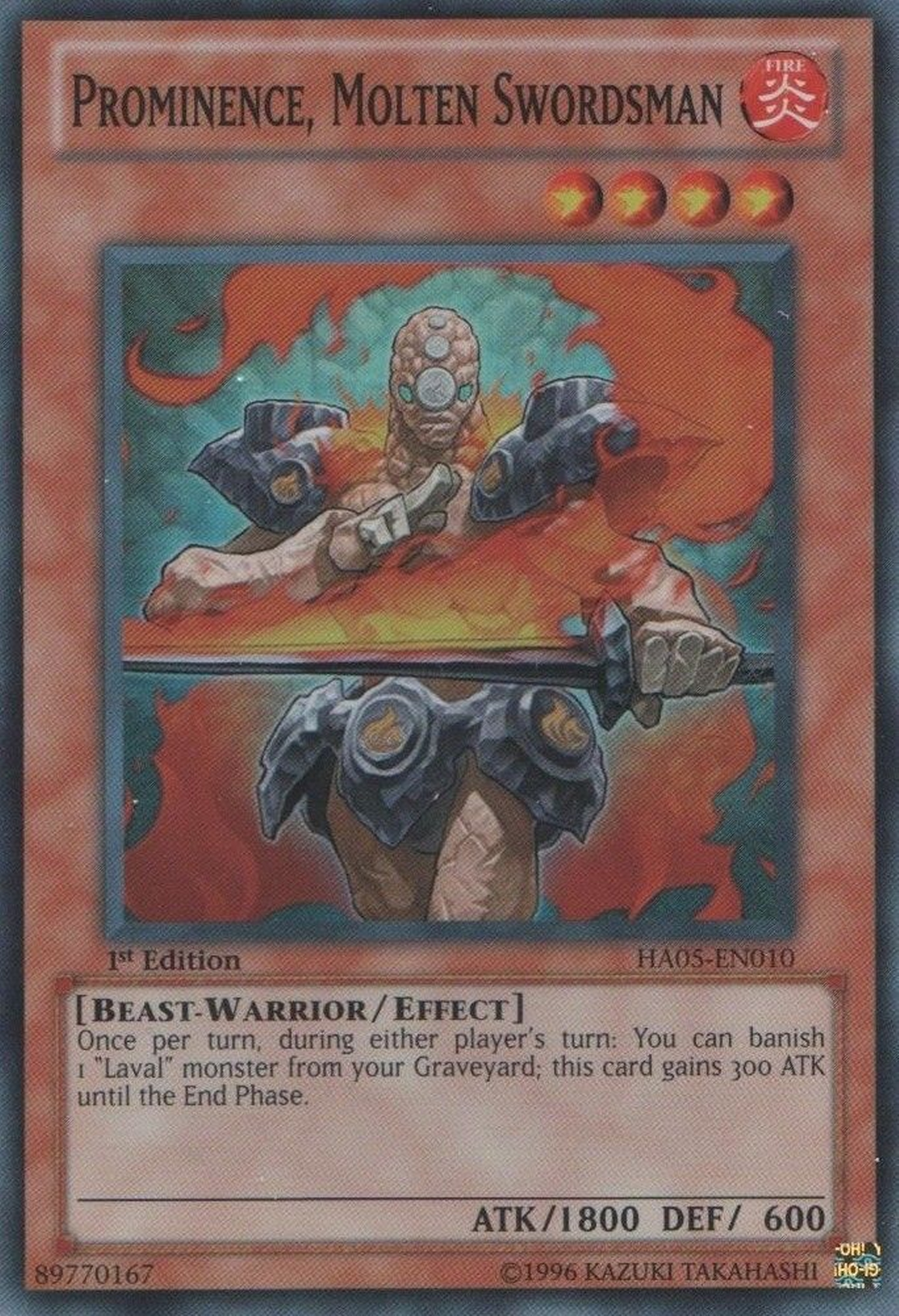 Prominence, Molten Swordsman [HA05-EN010] Super Rare | GnG Games