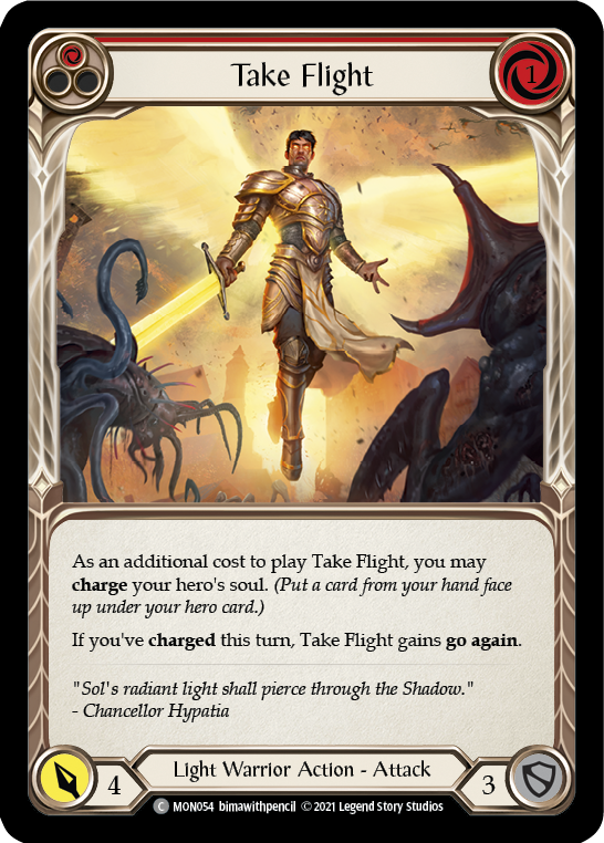 Take Flight (Red) (Rainbow Foil) [MON054-RF] 1st Edition Rainbow Foil | GnG Games