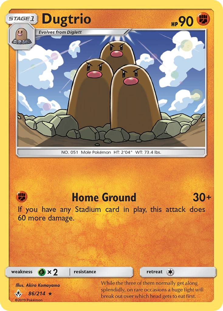 Dugtrio (86/214) [Sun & Moon: Unbroken Bonds] | GnG Games